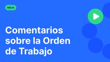Comentarios sobre la Orden de Trabajo