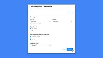 Exporting Work Order Data (SPA)