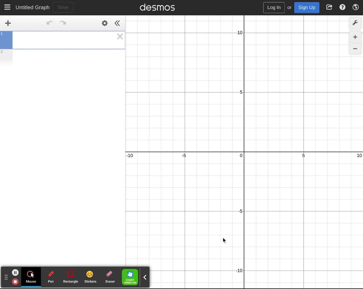 Sizing the Desmos Graphing Calculator for Images