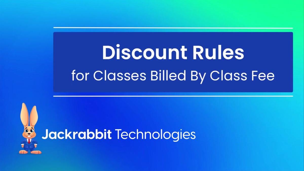 Discount Rules for Classes Billed By Class Fee