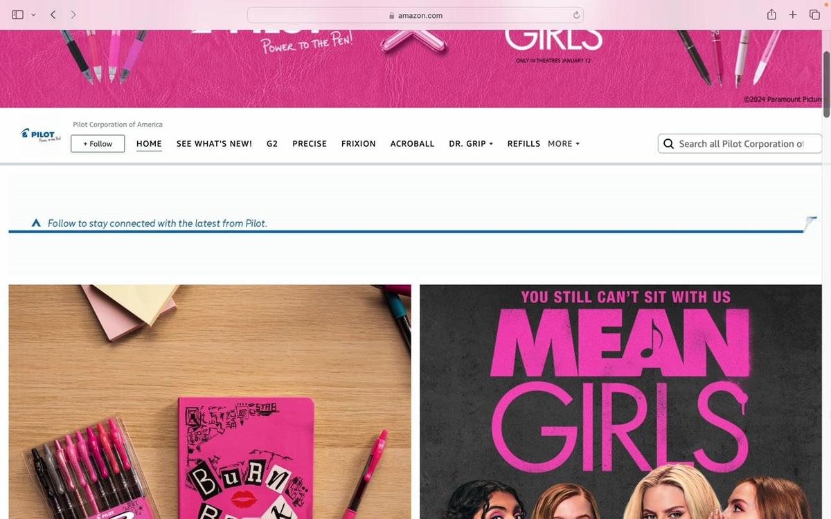 PilotPen_MeanGirls_AmazonTakeover