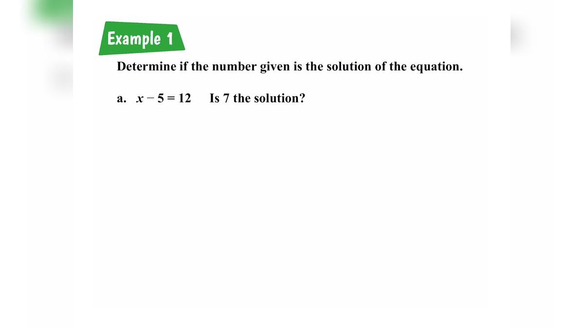 Lesson 1.6.1 Equations and Solutions R1
