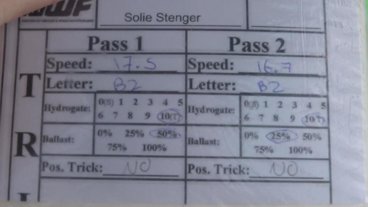 Solie Stenger JW Round 1 Pass 1