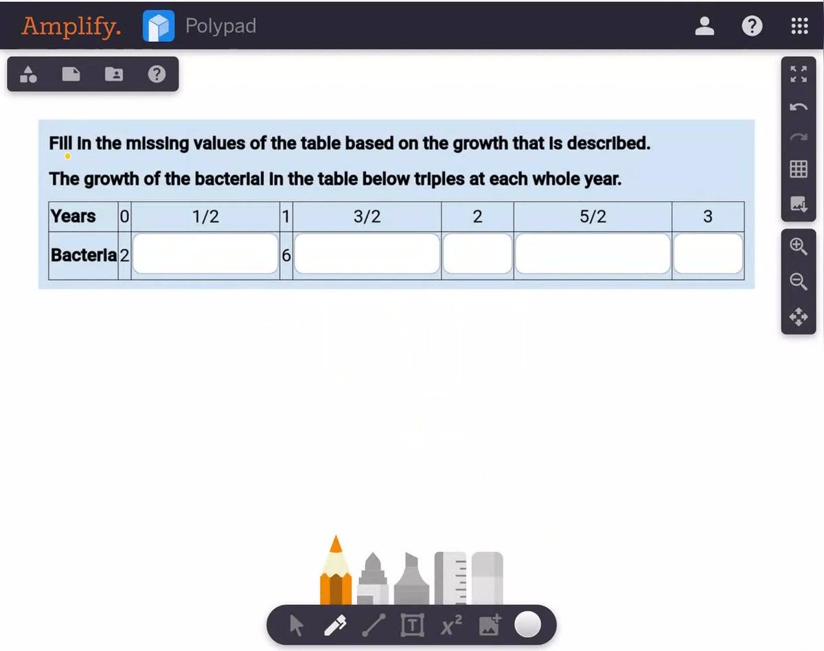 Applications of Rational Exponents - Exponential Growth Table 1 FB