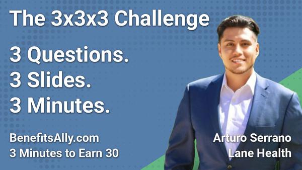 Lane Health - 3x3x3 Challenge with Arturo Serrano