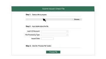 Submit New Issued Check File