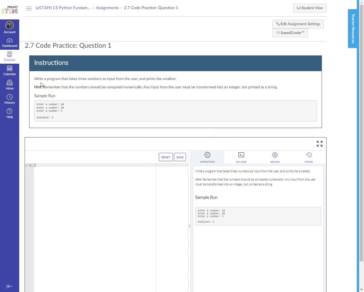 2.7 Code Practice Question 1