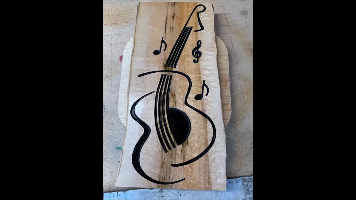 guitar profile cnc engraved