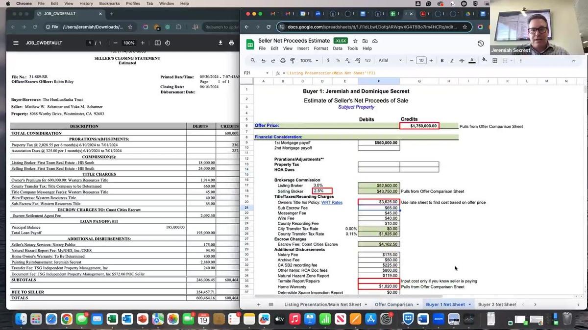 Seller Net Sheets w/Jeremiah Secrest (8-19-24)