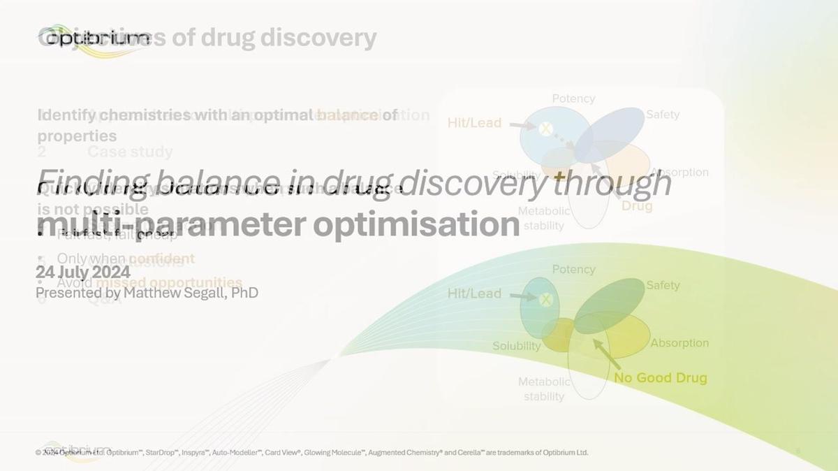 Finding balance in drug discovery through multi-parameter optimisation