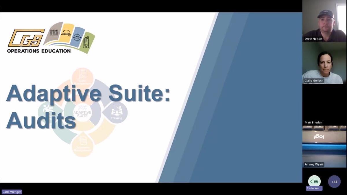 Adaptive Suite Implementation Training 2 2025 - Audits