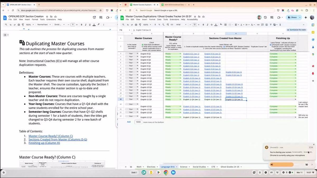 Duplicating Master Courses
