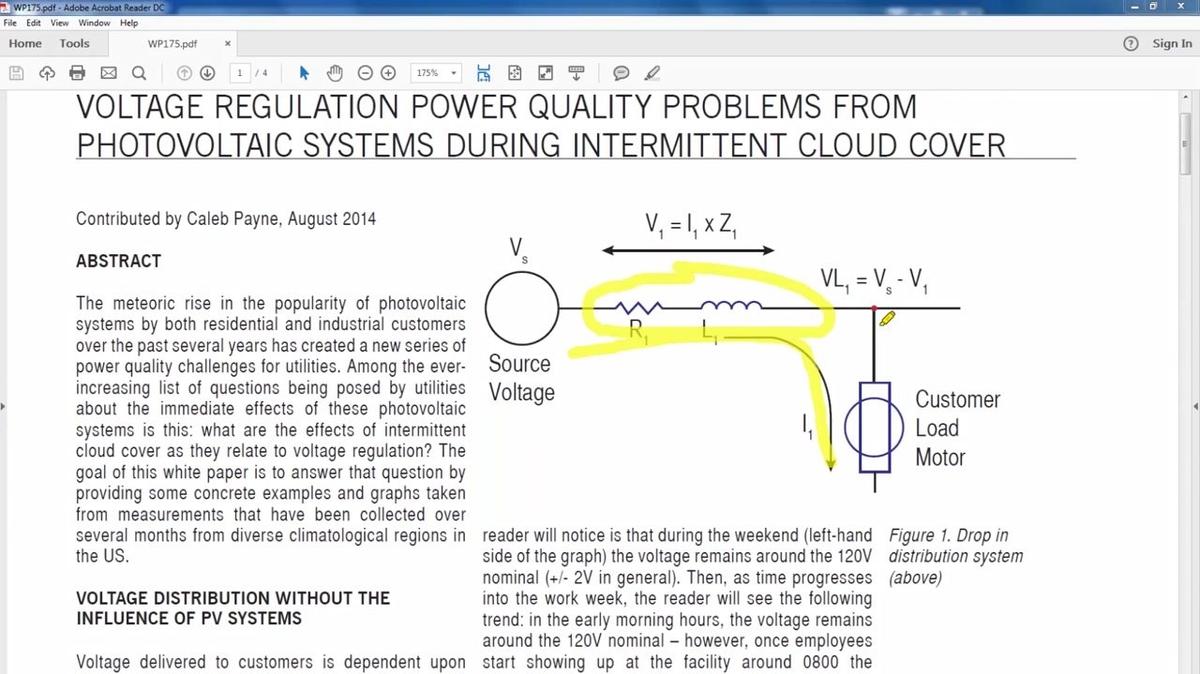 Preview Video: Voltage Regulation PQ Problems from PV Systems During Intermittent Cloud Cover