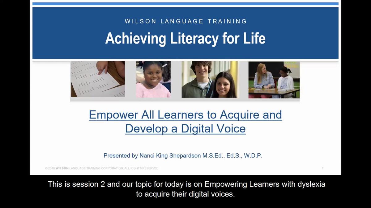 Empower All Learners to Acquire and Develop a Digital Voice