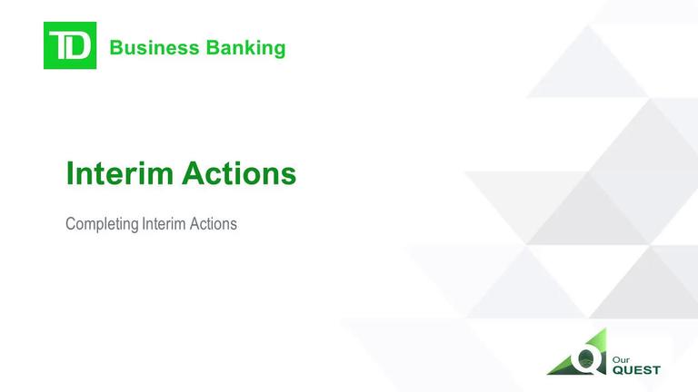 Interim Actions