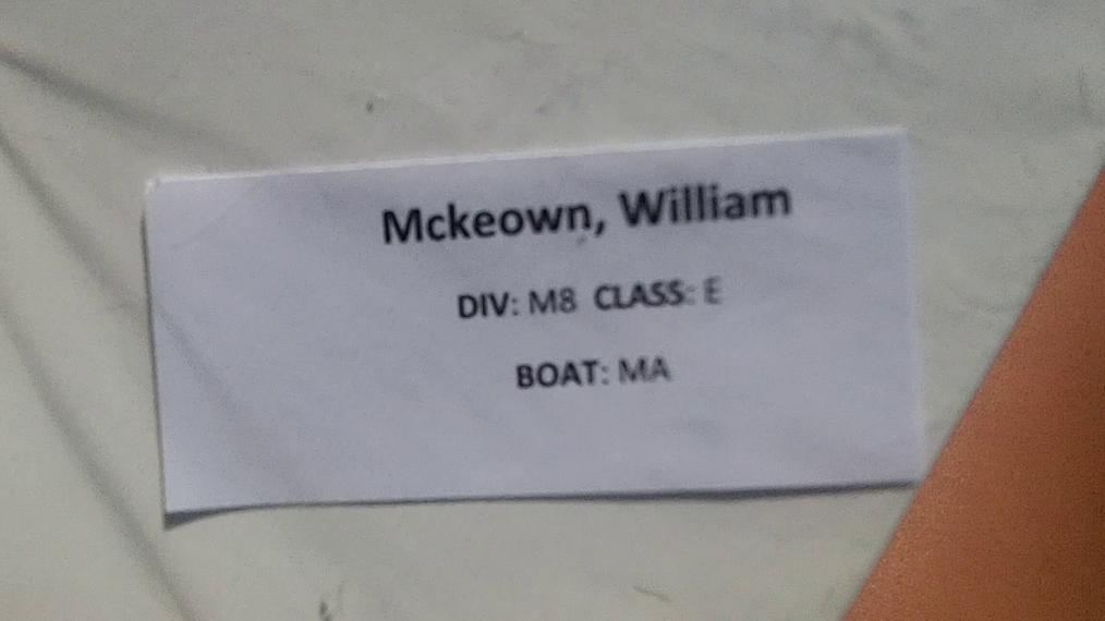 William Mckeown M8 Round 1 Pass 1