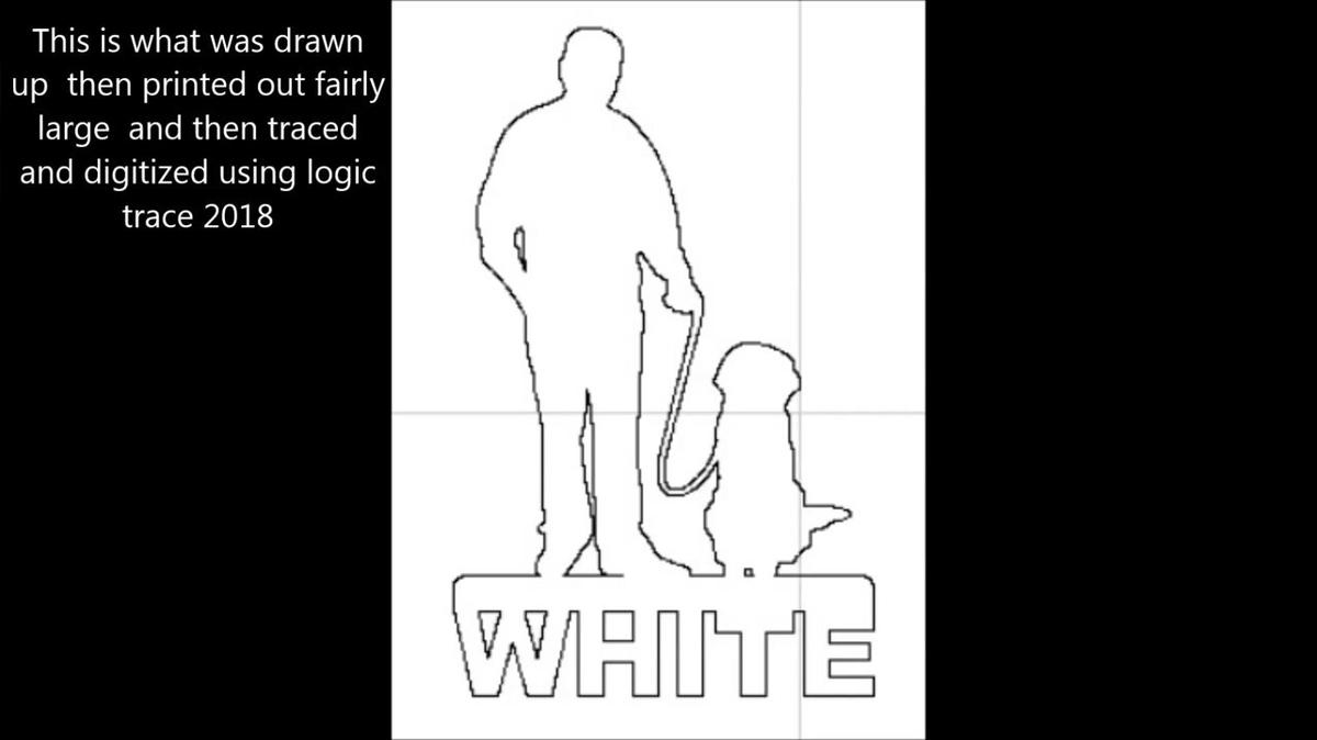 leashed dog plasma cut