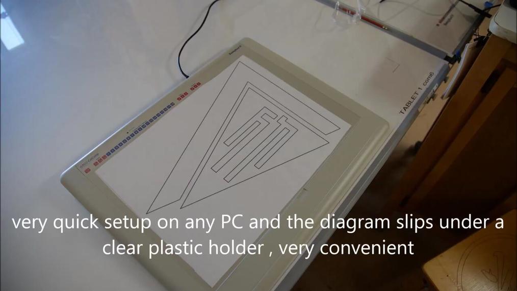 trace out triangles on the small portable drawing board