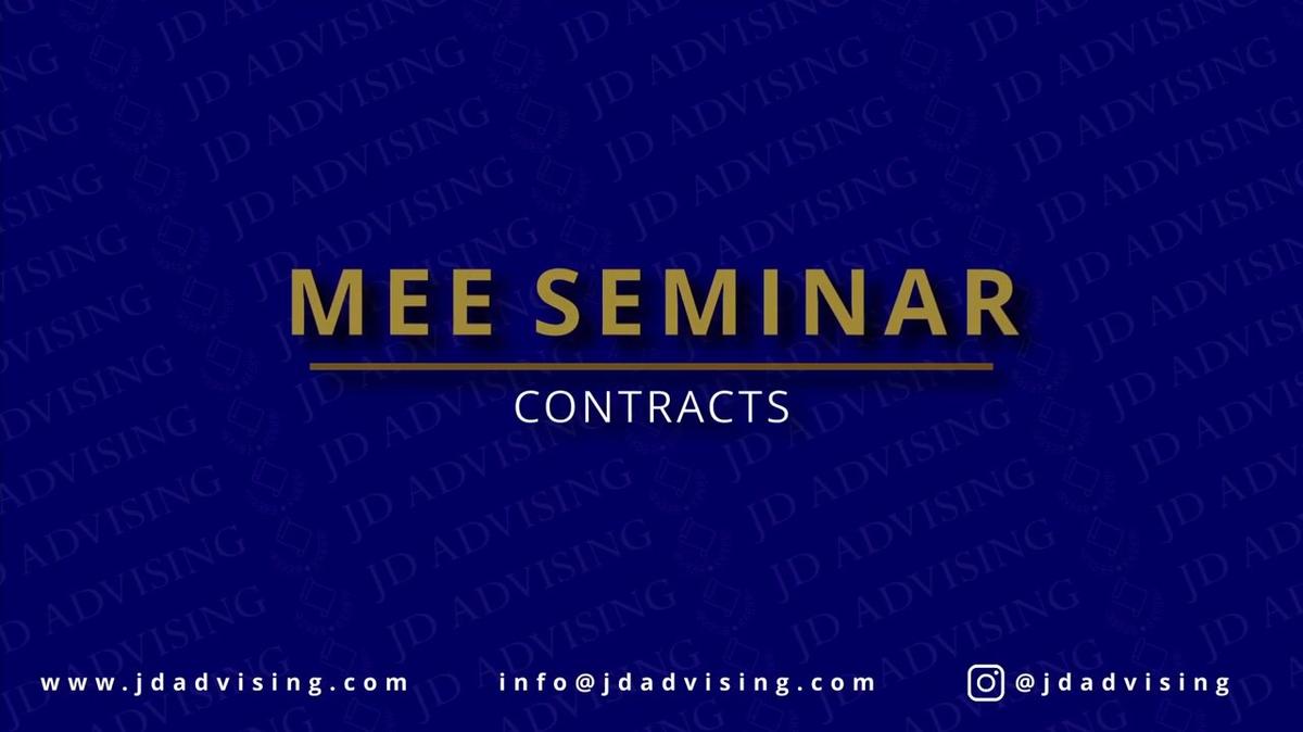 MEE SEMINAR CONTRACTS