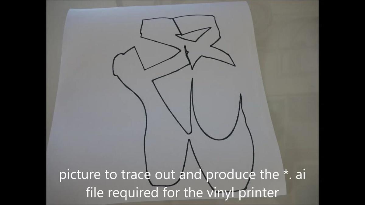 design and trace out ballet shoes for a tote bag graphic