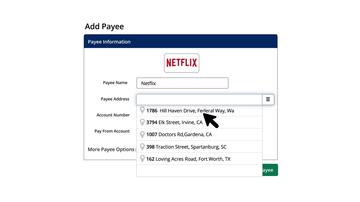 Creating a Payee