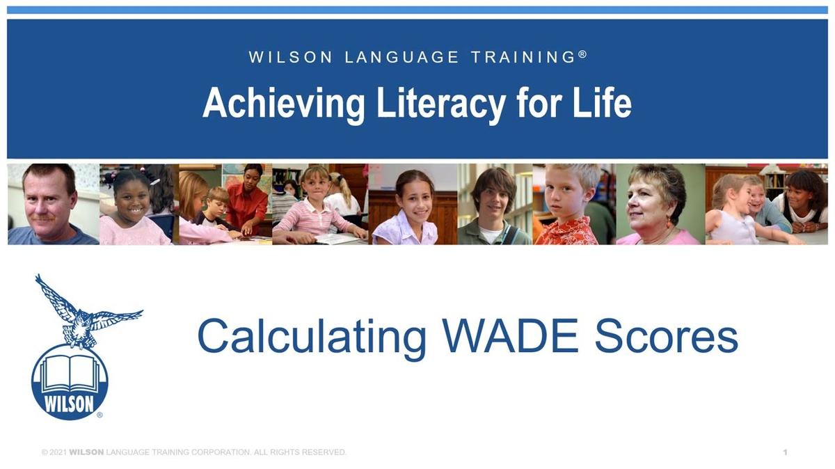 Calculating WADE Scores