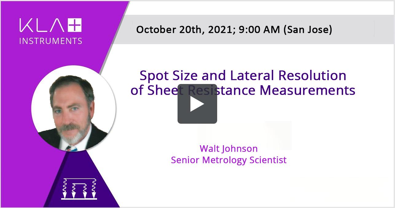 Spot Size and Lateral Resolution of Sheet Resistance Measurements | KLA ...