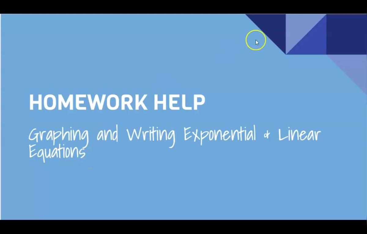 Graphing and Writing Linear &amp; Exponential.mp4