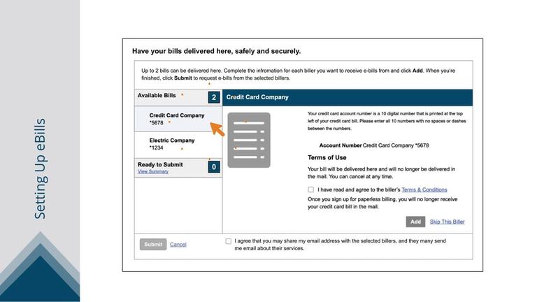 Setting Up eBills