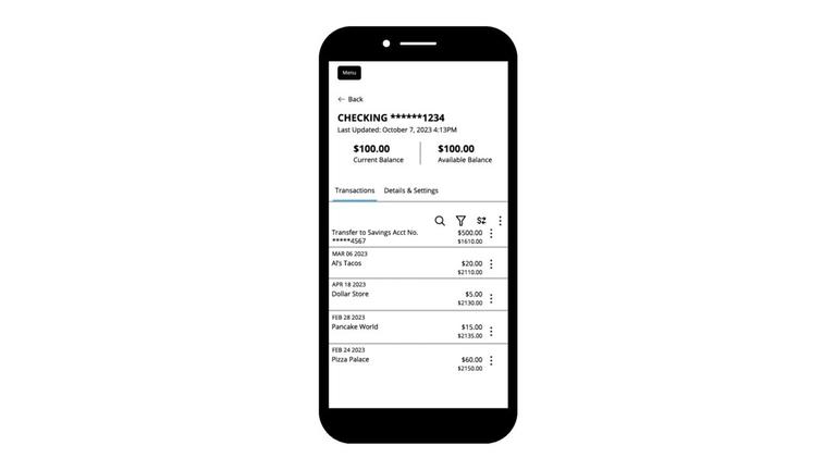 Mobile Banking Interface