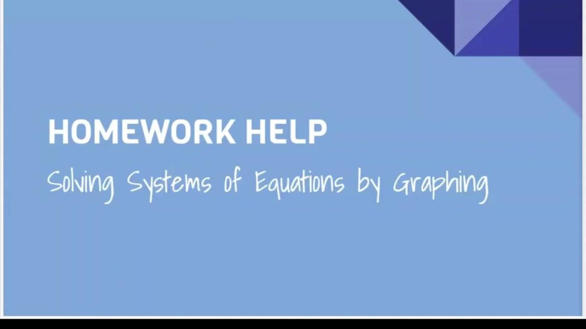 HH Solving Systems of Equations by Graphing.mp4