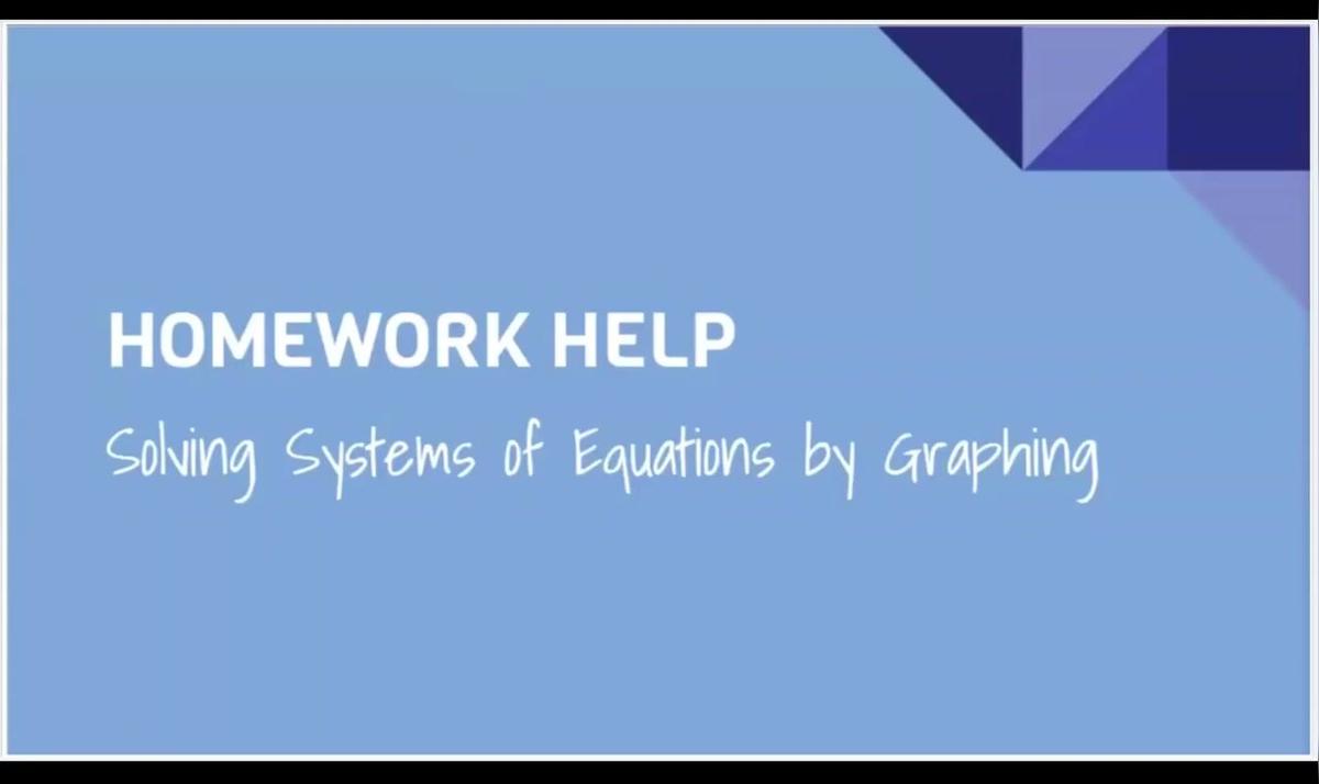 HH Solving Systems of Equations by Graphing.mp4