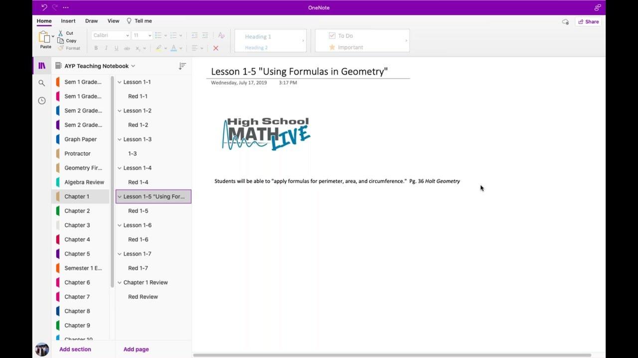 Lesson 1-5 Using Formulas in Geometry