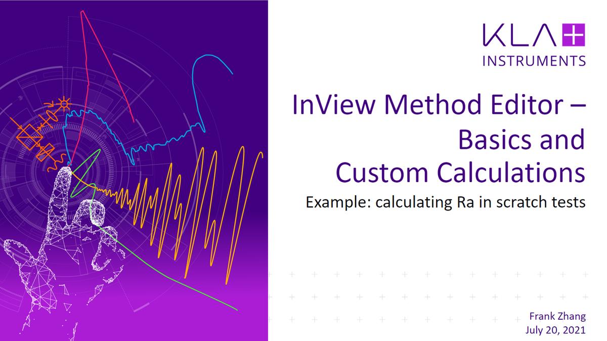 InView Method Editor Basics and Custom Calculation