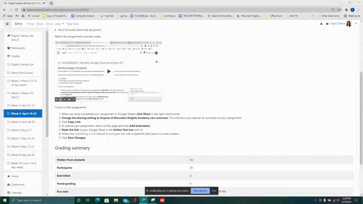 Assignment 4.1 Monthly Budget Help