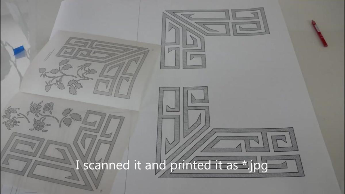 book template digitized and CO2 laser cut