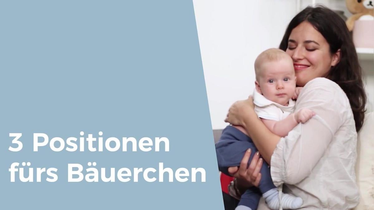 3 Positionen fürs Bäuerchen