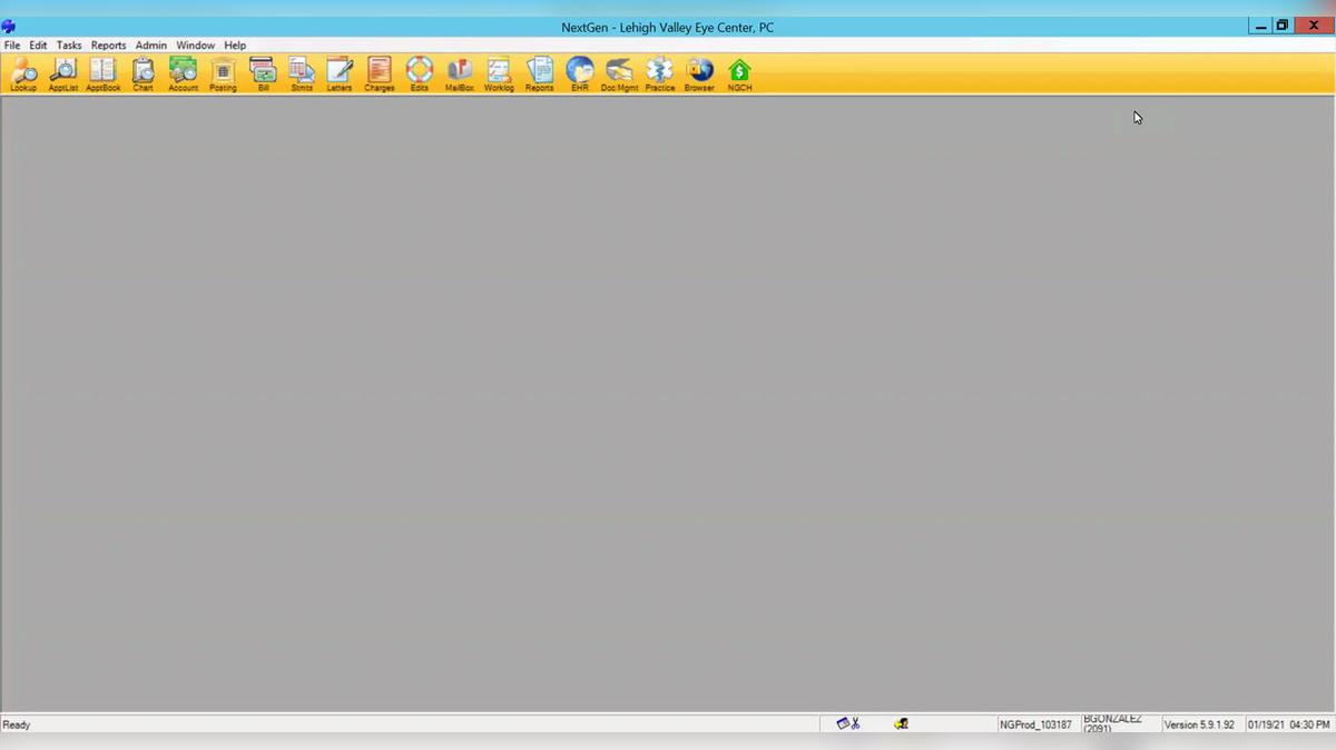 Checkin-Established Patient- Unapplied Payment-Nextgen, Practice Management