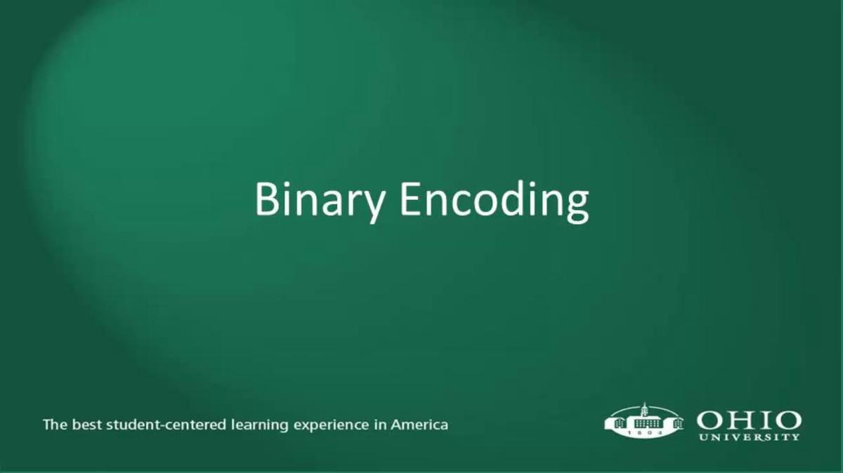 Module 12: Binary Encoding