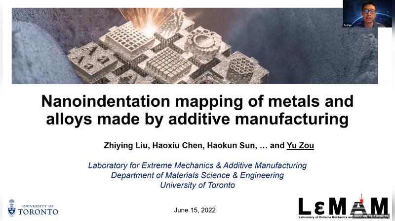 Additive Manufacturing Asia Symposium: Nanoindentation Mapping of Metals and Alloys Made by Additive Manufacturing