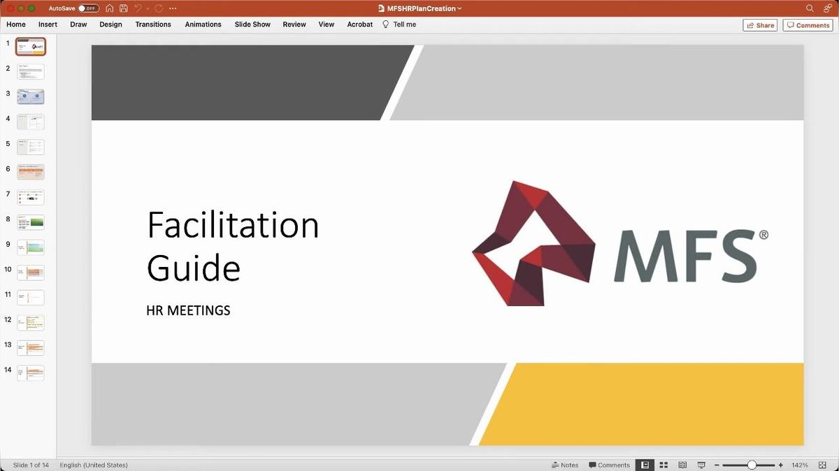 MFS Facilitation Instructions for HR-specific Meetings (not Executive Committee)