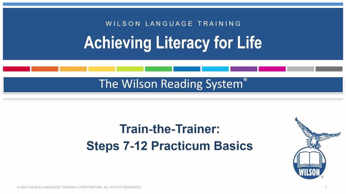 Train the Trainer Steps 7-12 Practicum Basics