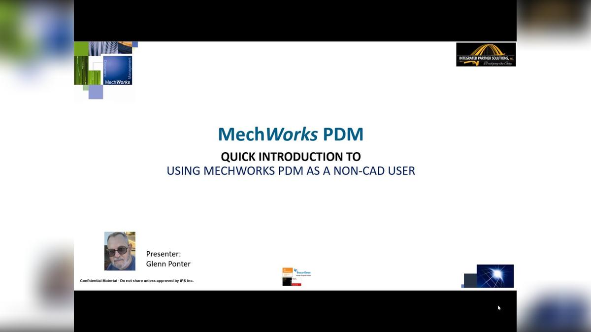 Introduction of MechWorks PDM usage for non-3D CAD users, including Record-Level Assignments.
