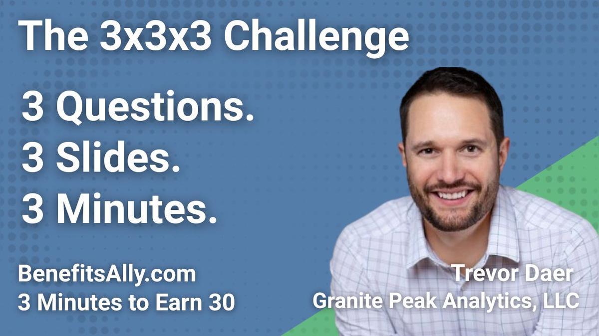 Granite Peak Analytics, LLC - 3x3x3 Challenge with Trevor Daer