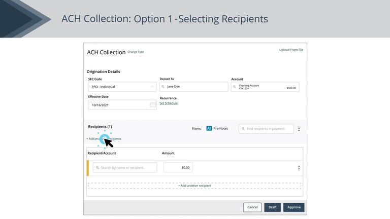 Creating an ACH Collection