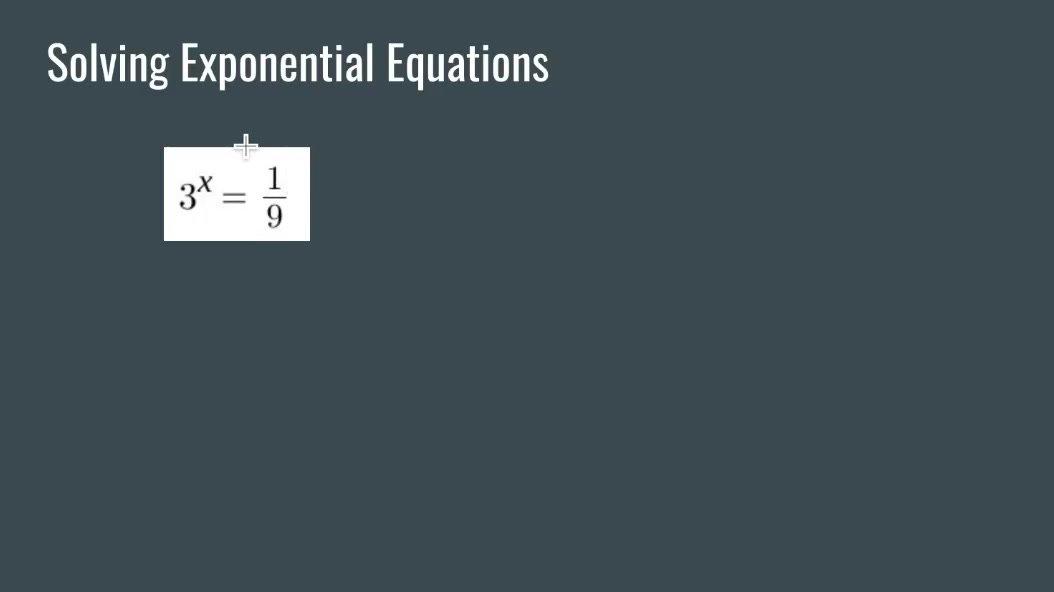 Solving Exponential Equations