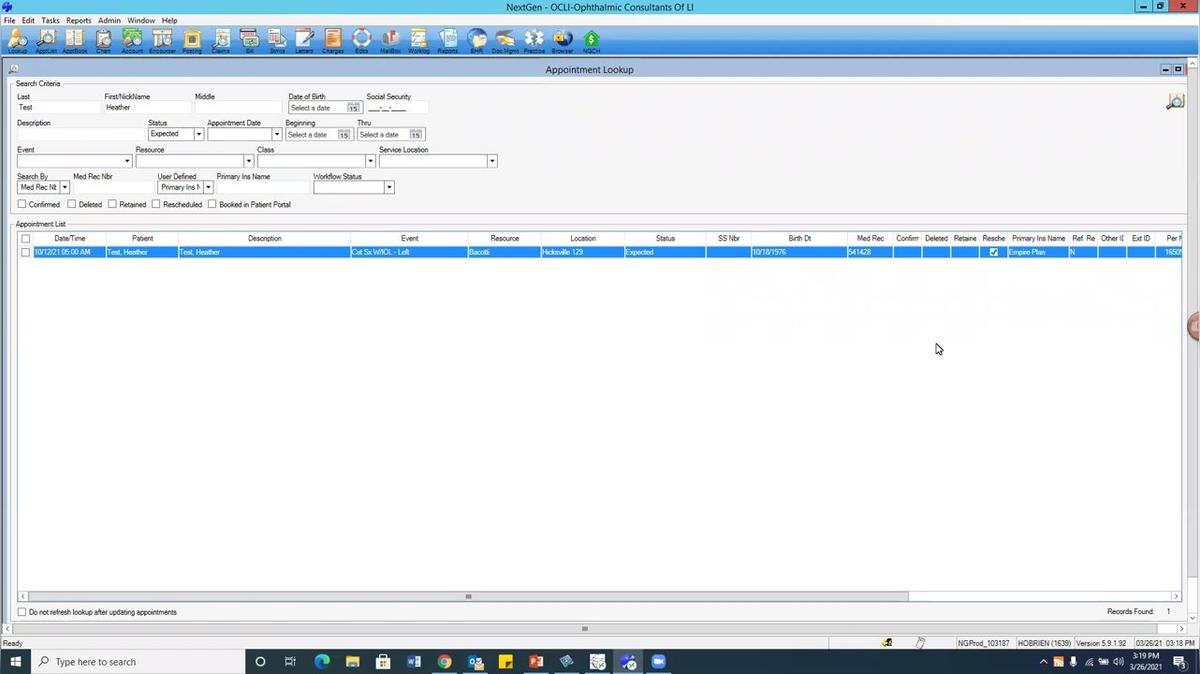 Recall- Placing recall after cancelling Surgery
