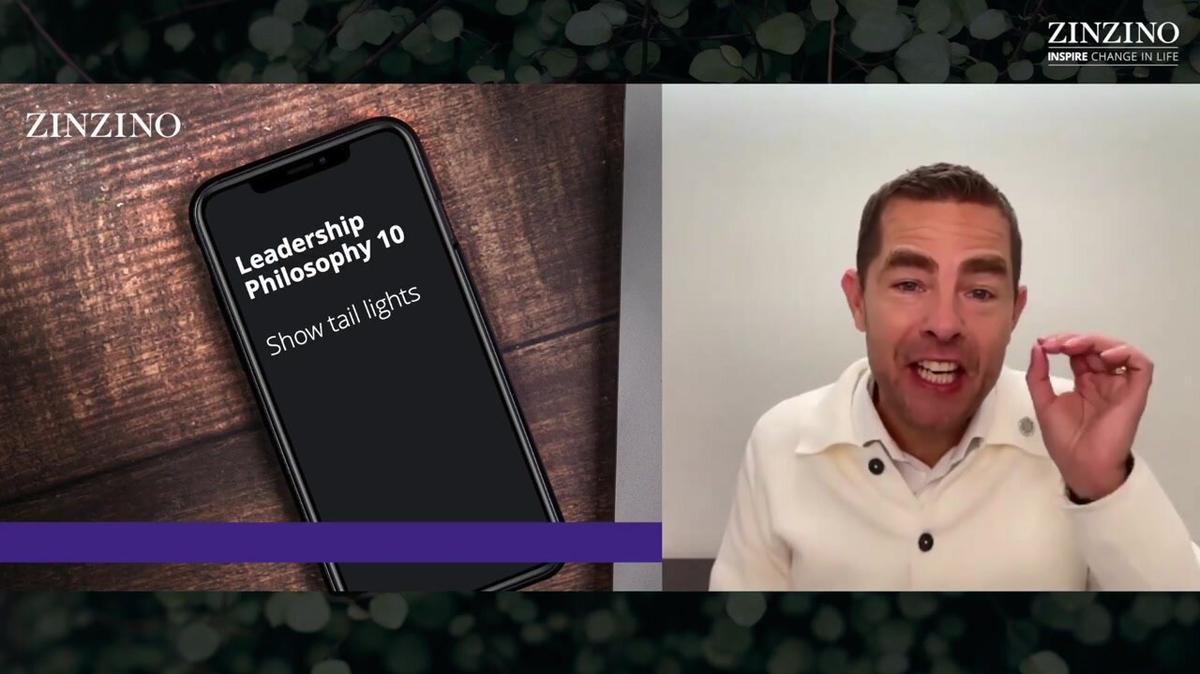 Leadership Philosophy 10  – Show tail lights