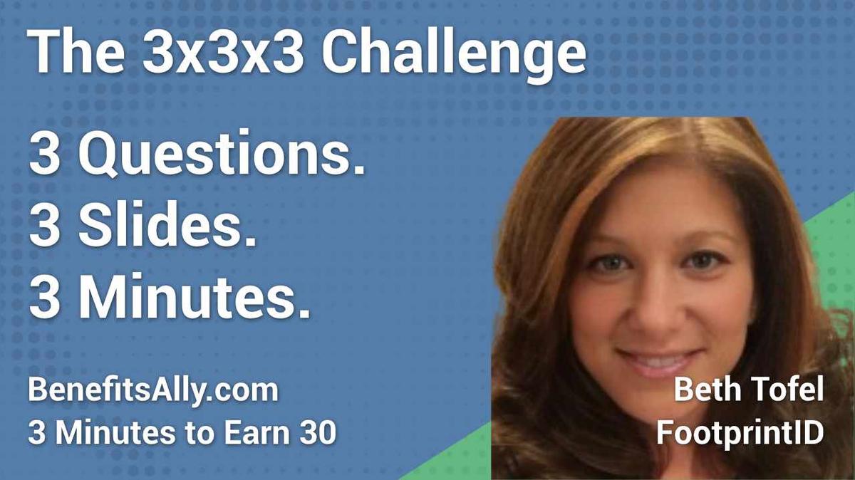 FootprintID - 3x3x3 Challenge with Beth Tofel
