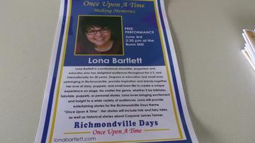 Lona Bartlett Story Teller R&#39;ville Days 6-3-23